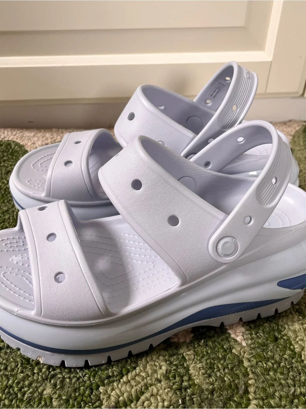 Stacked Platform mega crush Sandal - Light Lavender/Blue - Picture 5 of 7